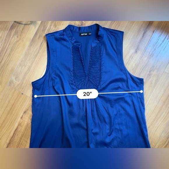 Apt. 9 Navy Sleeveless Blouse Size XL - Picture 3 of 9